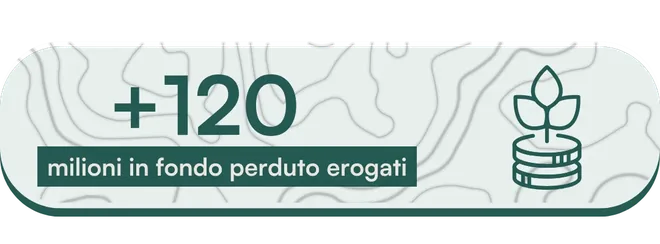 +120 milioni a fondo perduto erogati